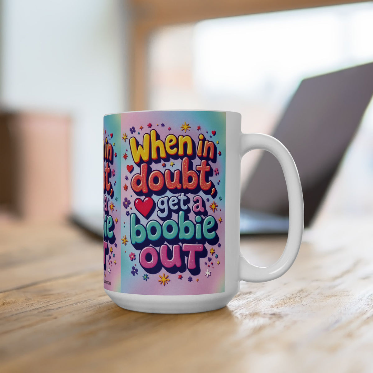 When in Doubt, Get a Boobie Out | 440ml Boobin Delicious Ceramic Mug