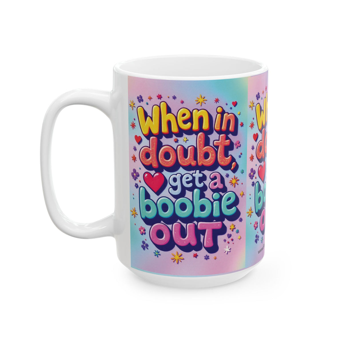When in Doubt, Get a Boobie Out | 440ml Boobin Delicious Ceramic Mug