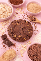 12 Chocolate Brownie Vegan Lactation Cookies pink background no wrapper