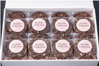Triple Pack - Chocolate Brownie Vegan Lactation Cookies in a gift box, individually wrapped with Boobin Delicious labels.