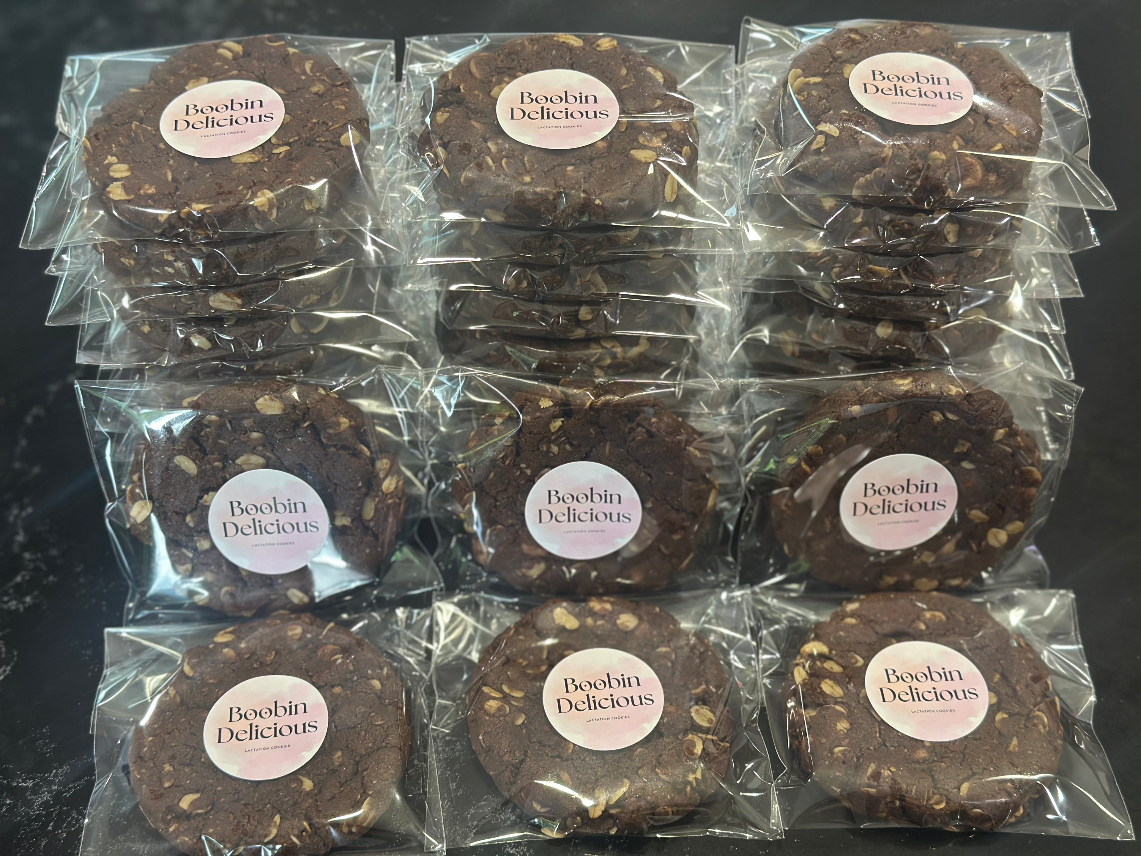 Triple Pack - Original Double Chocolate cookies in individual wrappers, perfectly stacked for freshness and convenience.