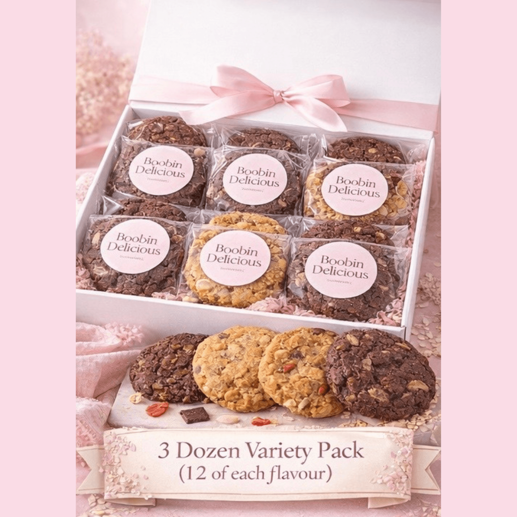 Triple Variety Pack - 36 deliciously indulgent intentionally formulated lactation cookies