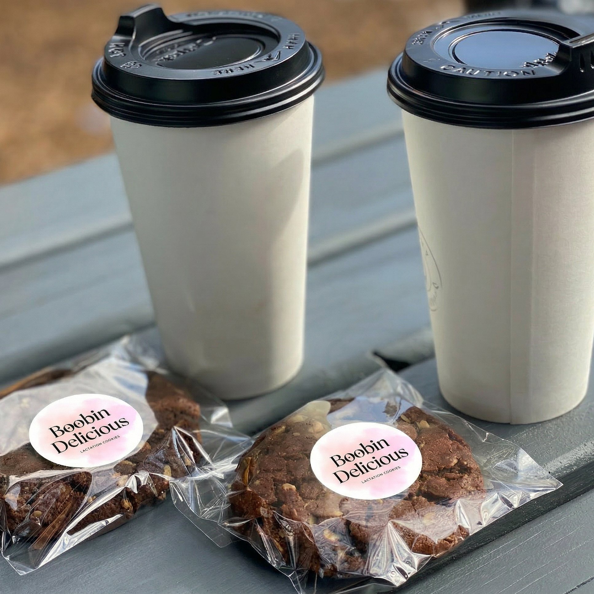 12 Original Double Chocolate Lactation Cookies coffee with friends